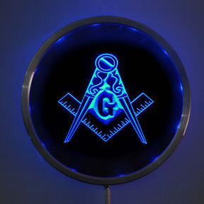 Master Mason Blue Lodge LED Sign - MultiColor - Bricks Masons