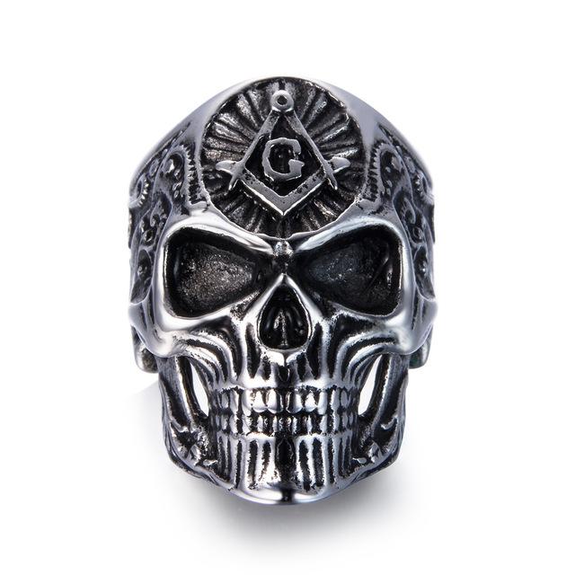 Widows Sons Ring - Gothic Skull - Bricks Masons