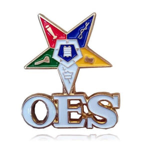 OES The Order of The Eastern Star Brooch Pin - Bricks Masons