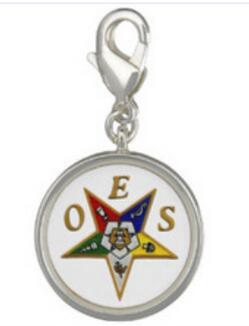 10pcs 1 lot OES  Order of Eastern Star Dangle Charm - Bricks Masons