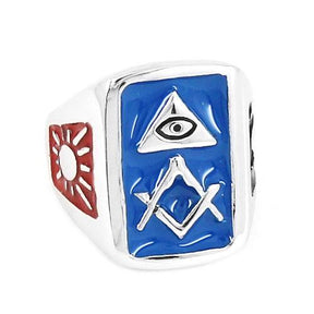 Fellowcraft Blue Lodge Ring - [Black & Blue] - Bricks Masons