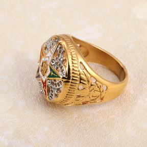 OES Ring - Golden - Bricks Masons