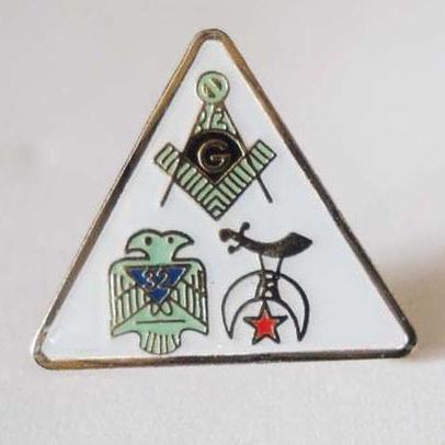 Scottish Rite Shriners Masonic Lapel Pin - Bricks Masons