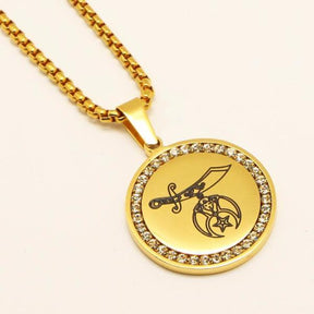 Shriners Necklace - Stainless Steel [Gold & Silver] - Bricks Masons