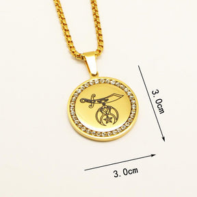 Shriners Necklace - Stainless Steel [Gold & Silver] - Bricks Masons