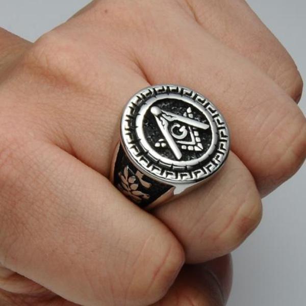 16th Degree Scottish Rite Ring - Round Rose Croix [Multiple Colors] - Bricks Masons