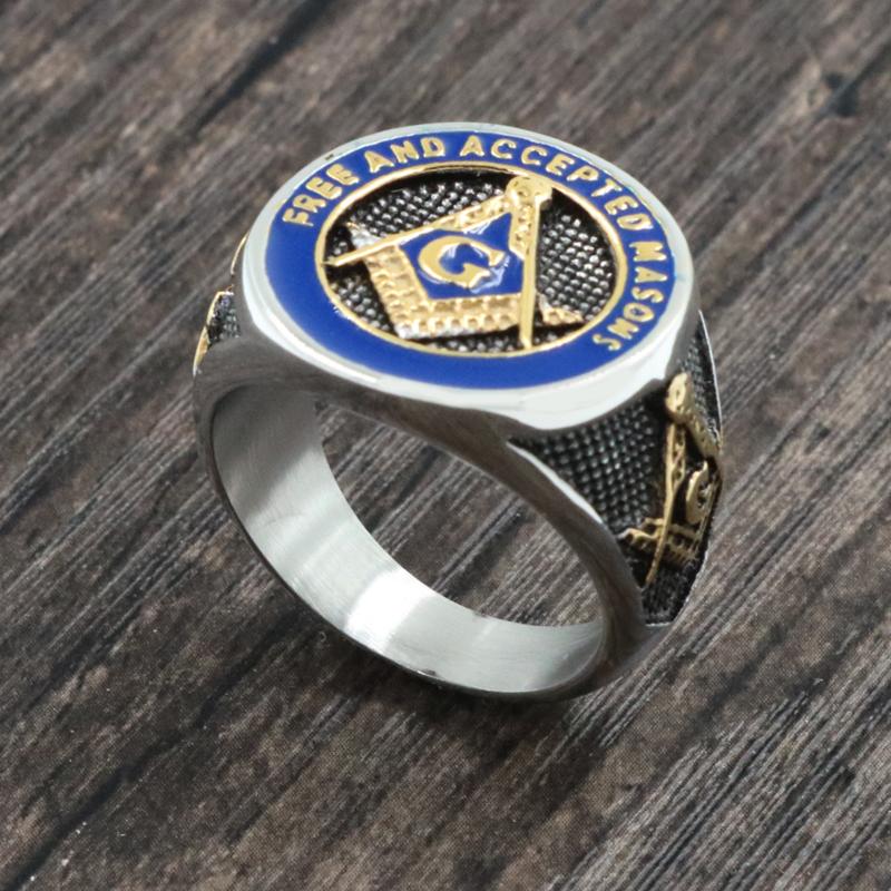 Classic Masonic Ring Blue Lodge Enamel Masonic Ring | Forefathers-art