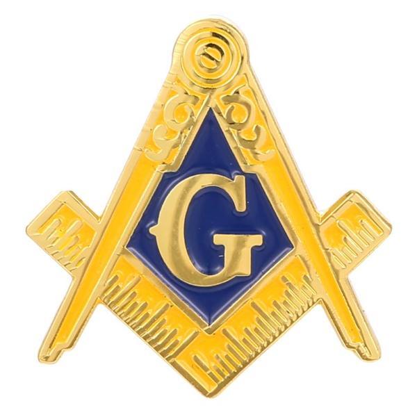 Masonic Square Compass G Freemason Lapel Pin - Bricks Masons