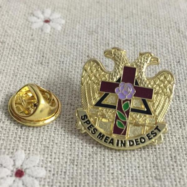Scottish Rite Rose Croix Cross 32 Degree Masonic Lapel Pin - Bricks Masons