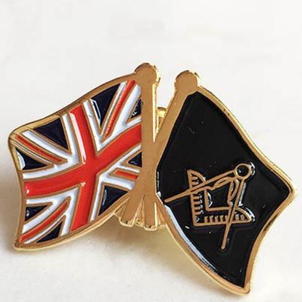 United Kingdom UK Flag Masonic Lapel Pin - Bricks Masons