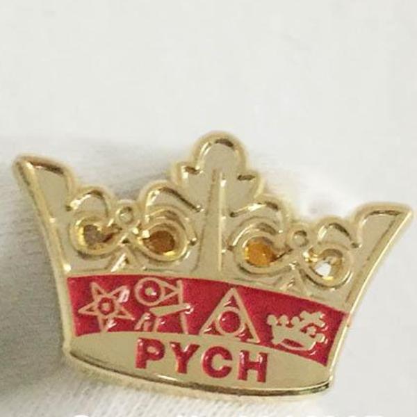 PYCH Crown Red Masonic Lapel Pin - Bricks Masons