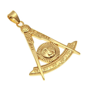 Past Master Masonic Pendant Necklace - Bricks Masons