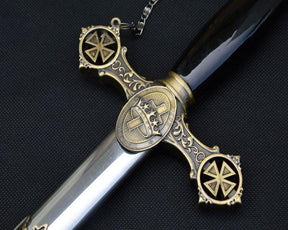 Knight of St. John Masonic Sword Brass Gold 38" - Bricks Masons