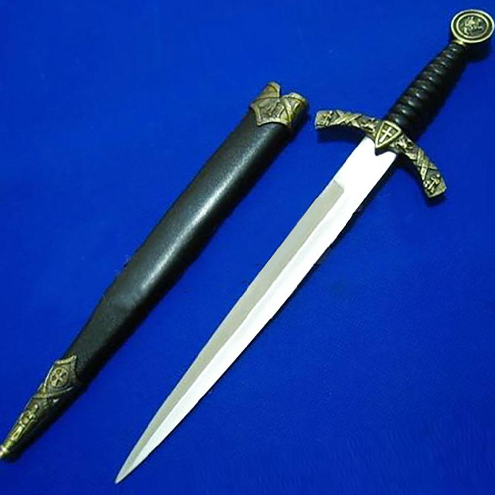 Knights Templar Motif Cross Sword Knife 13.4" - Bricks Masons
