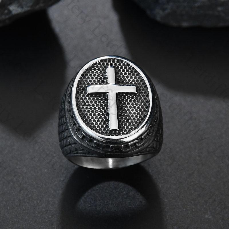 Cross Knight Templar Ring - Bricks Masons