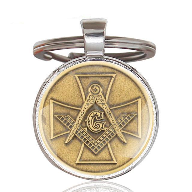 Knight Templar Masonic Key Chain Multiple Colors - Bricks Masons