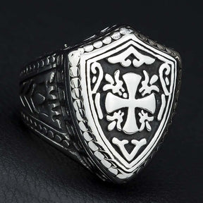 Knights Templar Commandery Ring - Cross Motif | Bricks Masons