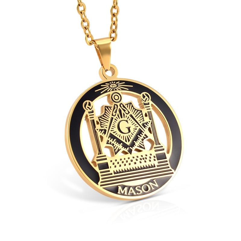 MASON Pillars Lodge Masonic Pendant Necklace - Bricks Masons