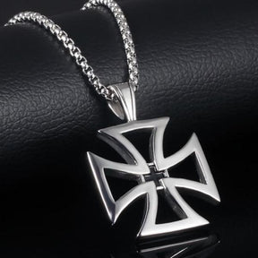 Double Maltese Cross Knights Templar Necklace - Bricks Masons