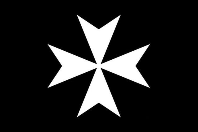 Knights of Malta Masonic Flag Black - Bricks Masons