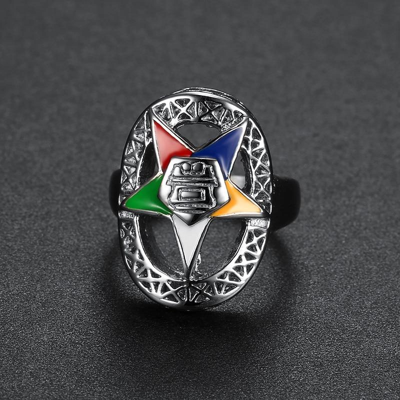 Silver Order of the Eastern Star Rings - Bricks Masons