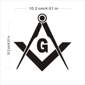 Original Vinyl Masonic Square Compass Car Stickers and Decals Car - Bricks Masons