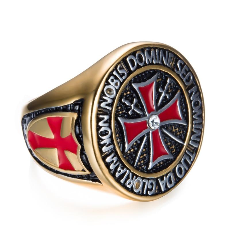 Non Nobis Domine Sed Nomini Tuo Da Gloriam Knights Templar Ring - Bricks Masons