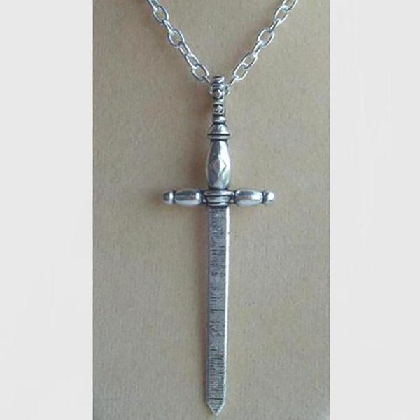 Medieval Sword Cross Necklace - Bricks Masons