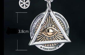 Eye of Providence Freemason Masonic Pendant Necklace - Bricks Masons