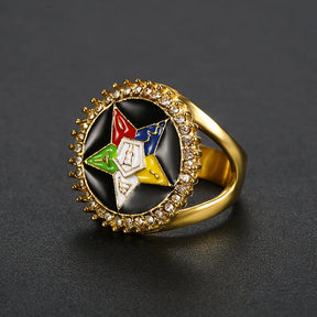 OES Ring - Zirconia Gold - Bricks Masons
