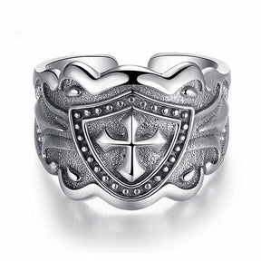 Exquisite Vintage Resizable Adjustable Knights Templar Ring - Bricks Masons