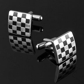 5x5 Checkered Masonic Cufflinks - Bricks Masons