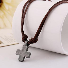 Minimalist Cross Pendant Necklace - Bricks Masons