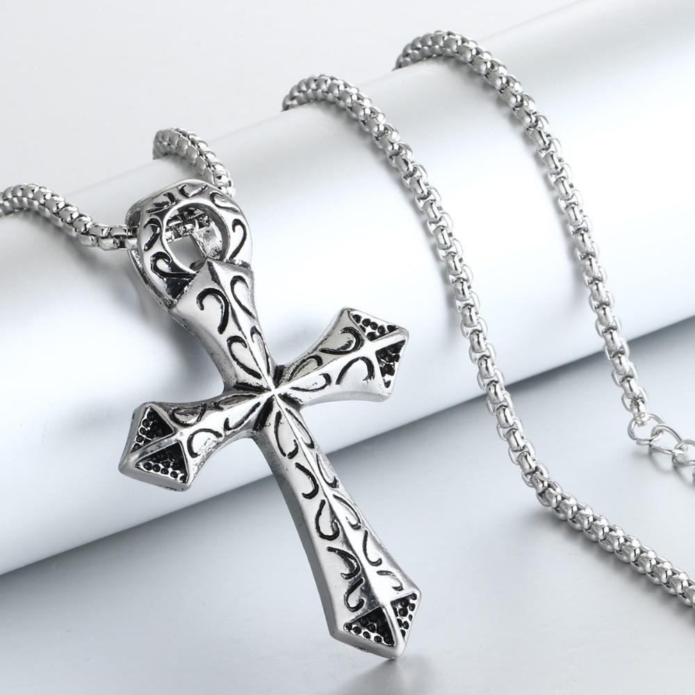 Buy Sterling Silver 925 Medieval Cross Pendant Necklace Knights Templar  With Sword Handmade Online in India - Etsy
