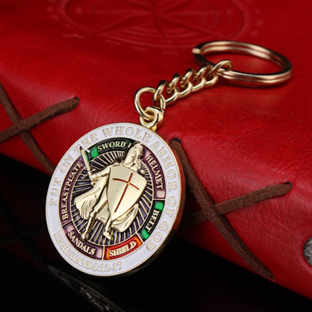 Put On The Whole Armor of God Knights Templar Keychain - Bricks Masons