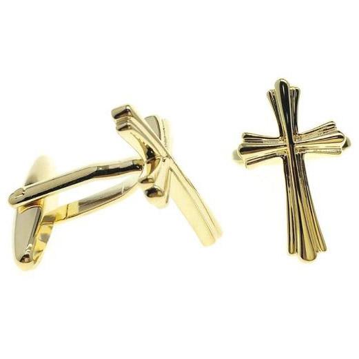 Golden Cross Cufflinks - Bricks Masons