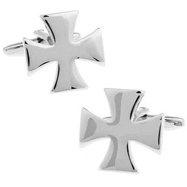 Silver Cross Knights Templar Cufflinks - Bricks Masons