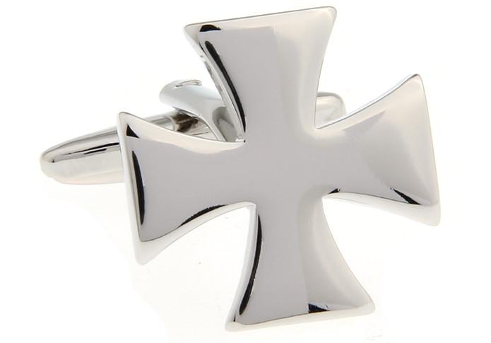 Silver Cross Knights Templar Cufflinks - Bricks Masons