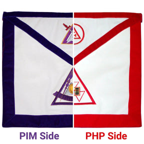 PHP / PIM York Rite Apron Reversible Double-Sided - Bricks Masons