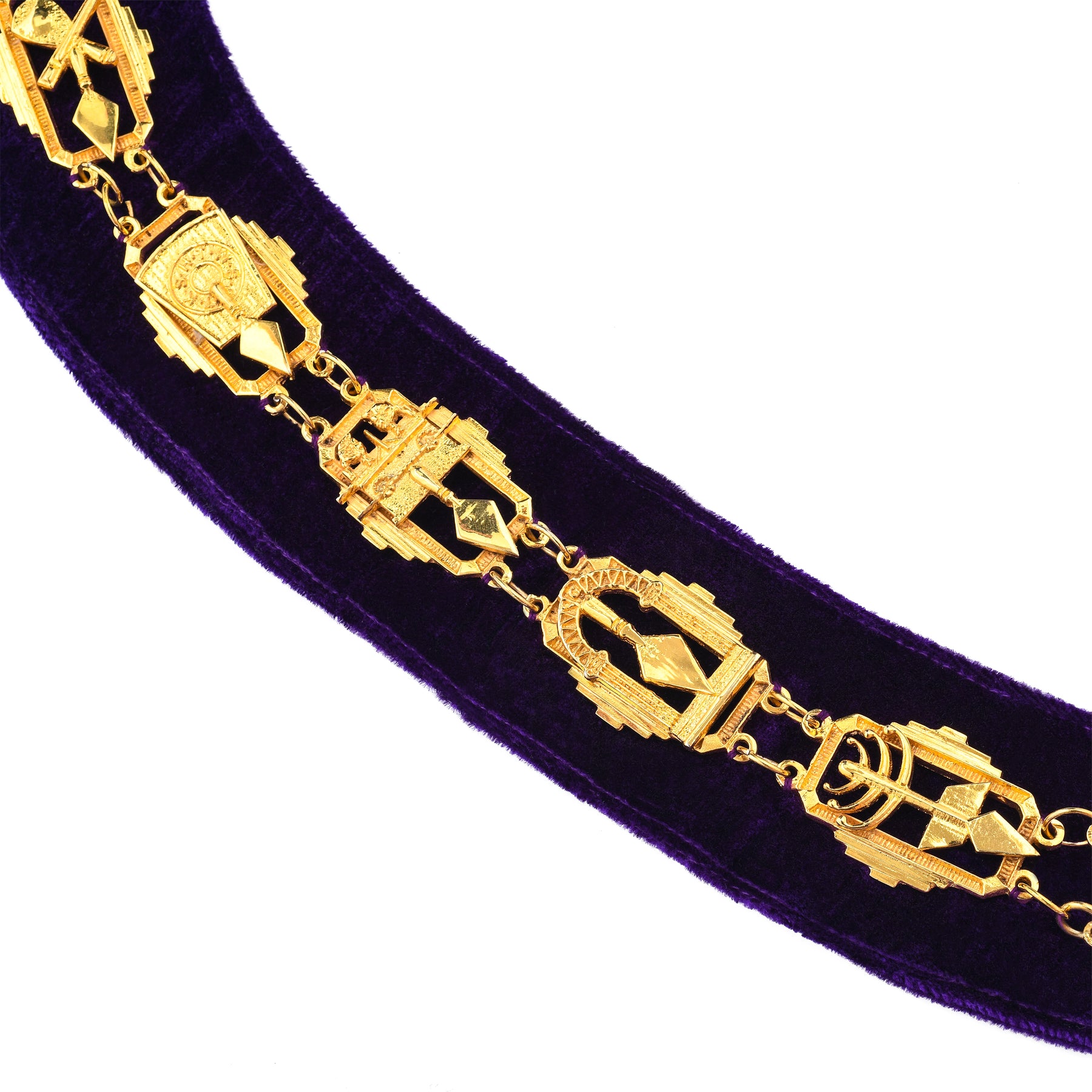 Royal & Select Masters English Regulation Chain Collar - Gold With ...