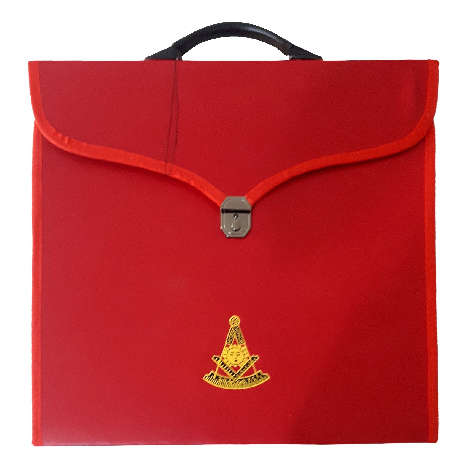 Past Master Blue Lodge Apron Case - Red Leather Different Sizes MM, WM, Provincial - Bricks Masons