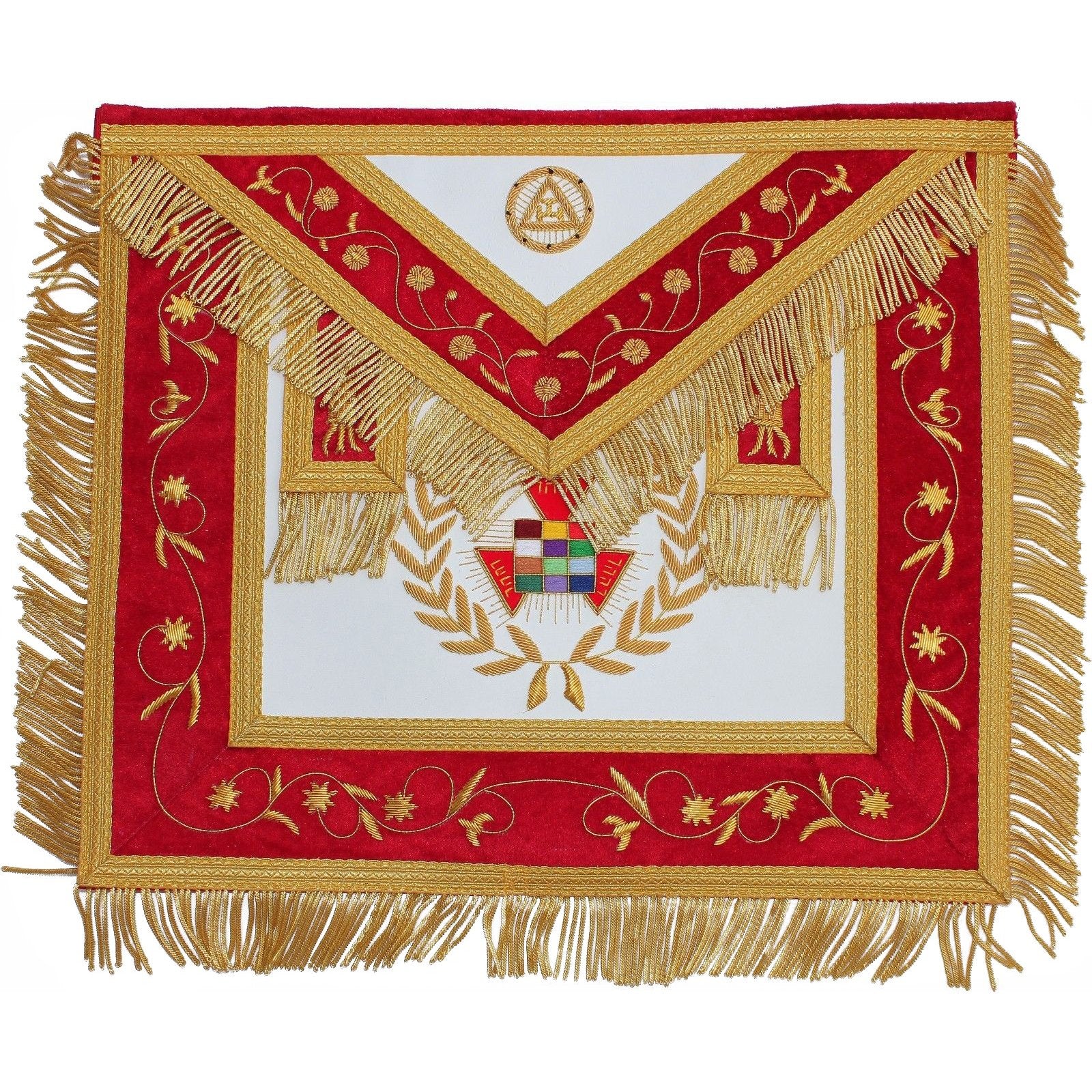 Grand High Priest Royal Arch Chapter Apron - Red Velvet - Bricks Masons