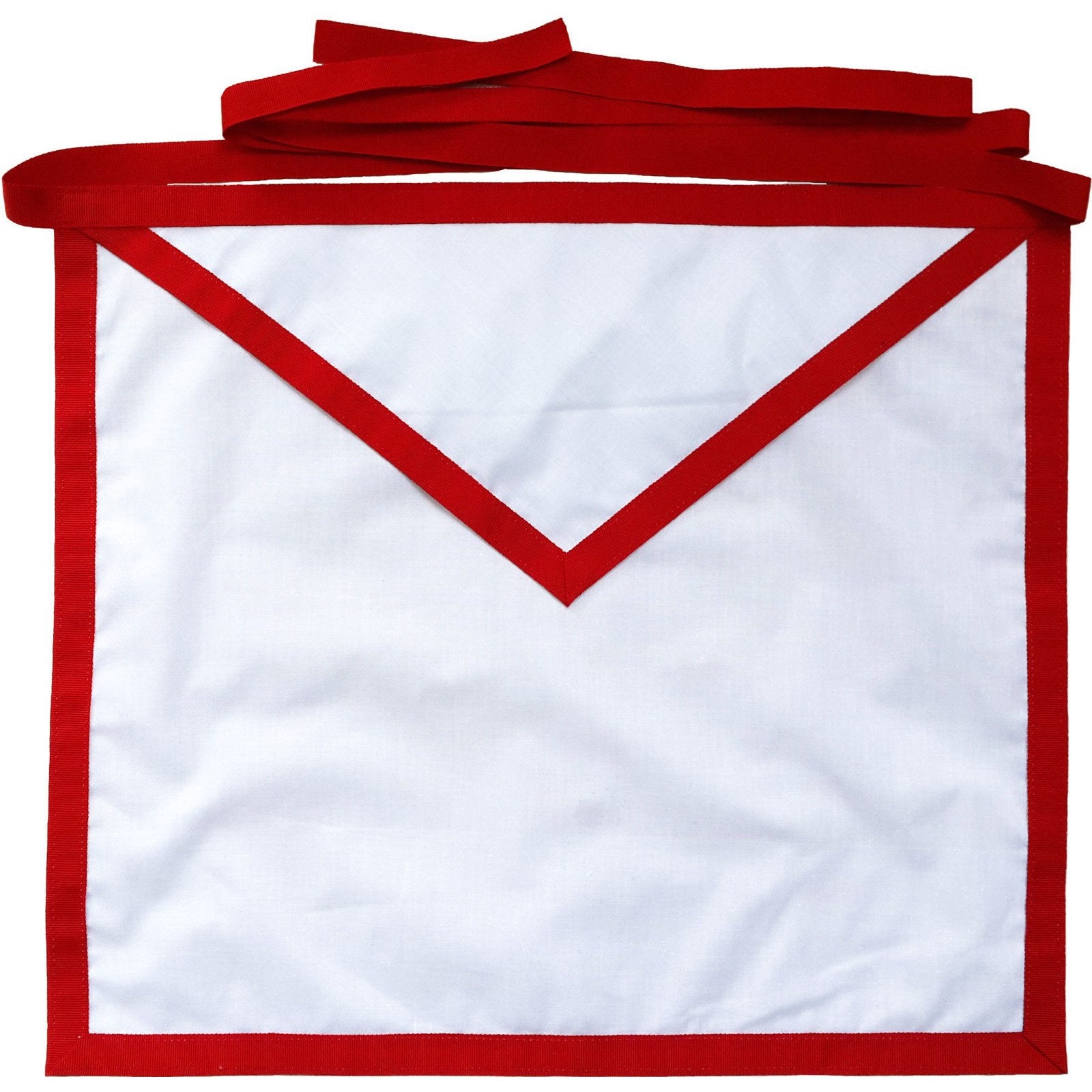 Member Royal Arch Chapter Apron - White with Thin Red - Bricks Masons
