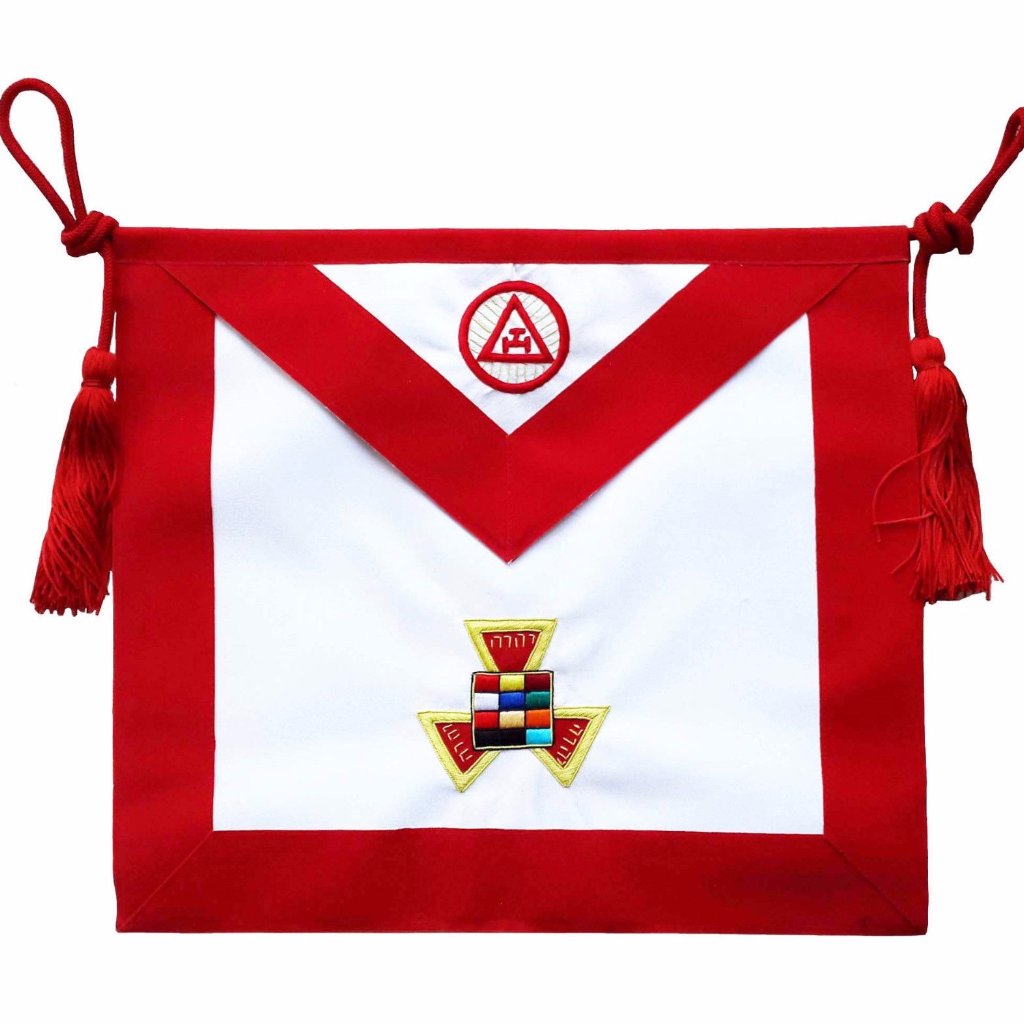 Past High Priest Royal Arch Chapter Apron - Red Velvet - Bricks Masons