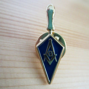 Master Mason Blue Lodge Lapel Pin - Blue Trowel - Bricks Masons