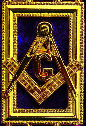 Grand Officers Blue Lodge Chain Collar - Gold Plated with Rhinestones - Bricks Masons