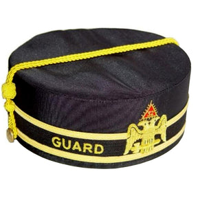 32nd Degree Scottish Rite Crown Cap - Black Hand Embroidery with Gold Cap Cord - Bricks Masons