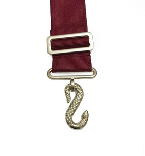 Masonic Apron Belt Extender - Red Belt with Silver/Gold Clasp - Bricks Masons