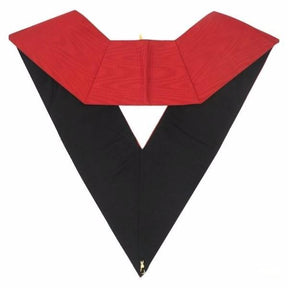 18th Degree Scottish Rite Collar - Red Moire with Acacia Leaf - Bricks Masons