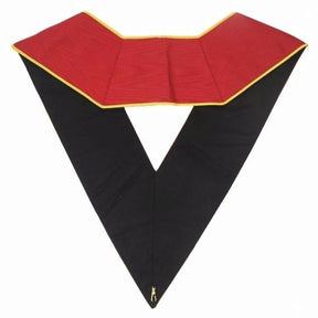 18th Degree Scottish Rite Collar - Red Moire Latin Cross - Bricks Masons